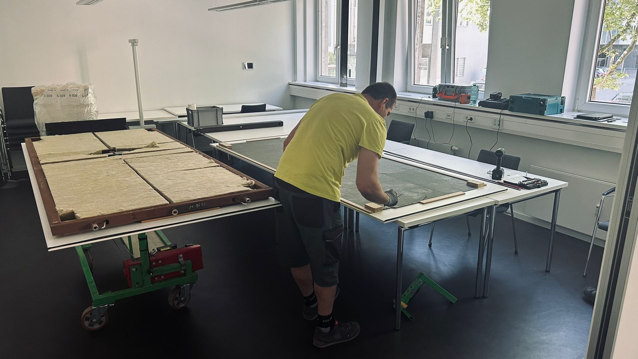 Reparatur mobiler Trennwände